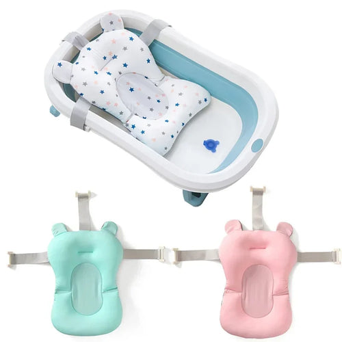 SnuggleBath™ Newborn Bathtub Pillow – Anti-Slip Soft Cushion Baby Bath Seat & Support Mat