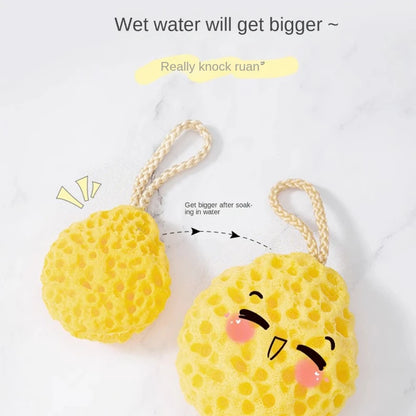 SoftMesh™ Nylon Mesh Shower Sponge Ball – Baby & Adult Body Scrub Pouf with Foam Exfoliating Brush