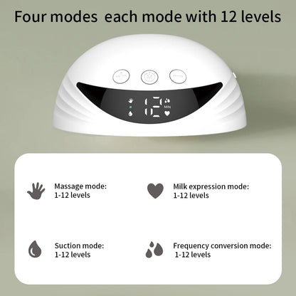 WearEase™ Hands-Free Wearable Electric Breast Pump – 4 Modes & 12 Levels