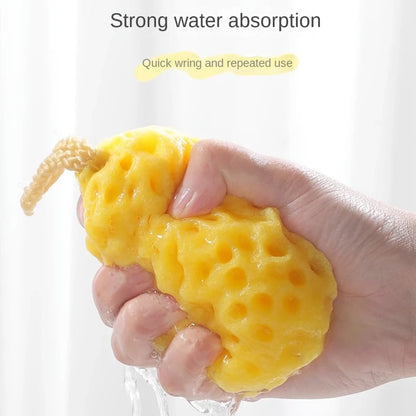 SoftMesh™ Nylon Mesh Shower Sponge Ball – Baby & Adult Body Scrub Pouf with Foam Exfoliating Brush