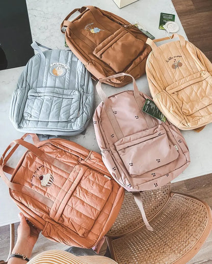 New KS Baby Backpack Parent-child Kids Schoolbag Kindergarten Bags Brand Traveling Cherry Children's Boys Girls Mom Storage