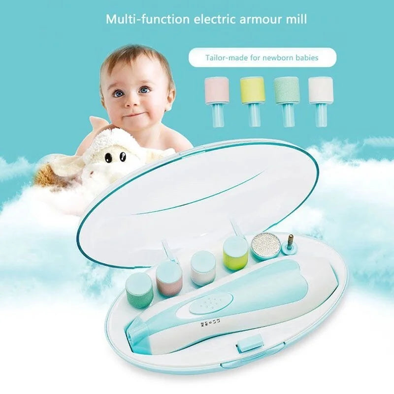 TinyTrim™ Baby Electric Nail Trimmer – Safe Infant Nail Polisher & Manicure Set for Kids