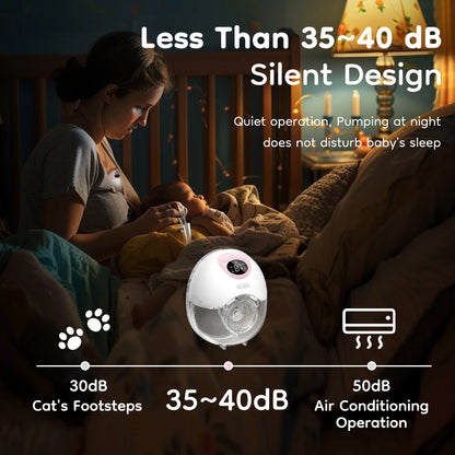 MAMIJOY™ Hands-Free Wearable Electric Breast Pump EB50 – 4 Modes & 36 Suction Levels, Silent & Leak-Proof