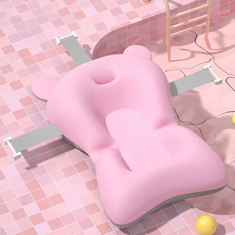 AquaNest™ Baby Bath Support Pad – Adjustable Foldable Floating Seat & Safety Hammock for Newborns