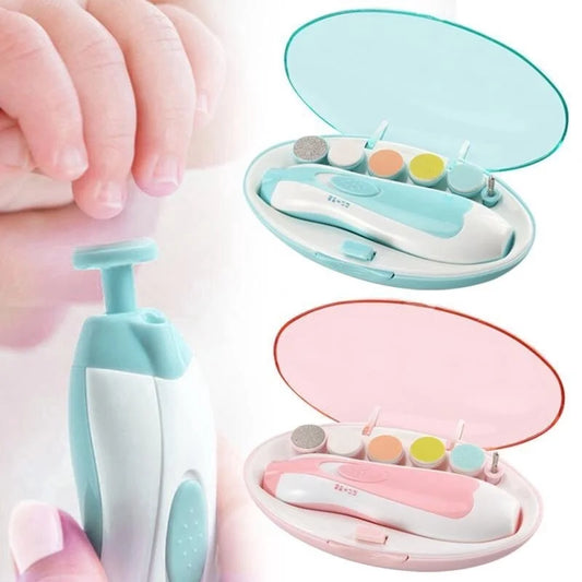 TinyTrim™ Baby Electric Nail Trimmer – Safe Infant Nail Polisher & Manicure Set for Kids