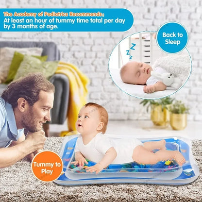 BabySplash™ Water Play Mat – Inflatable PVC Tummy Time Activity Pad for Babies & Toddlers
