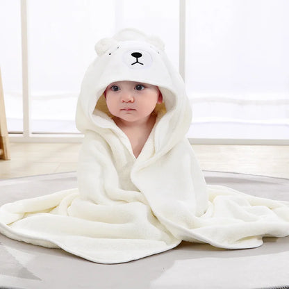 SnuggleHood™ Cartoon Animal Baby Bath Towel – Soft Hooded Blanket & Warm Swaddle Wrap for Newborns