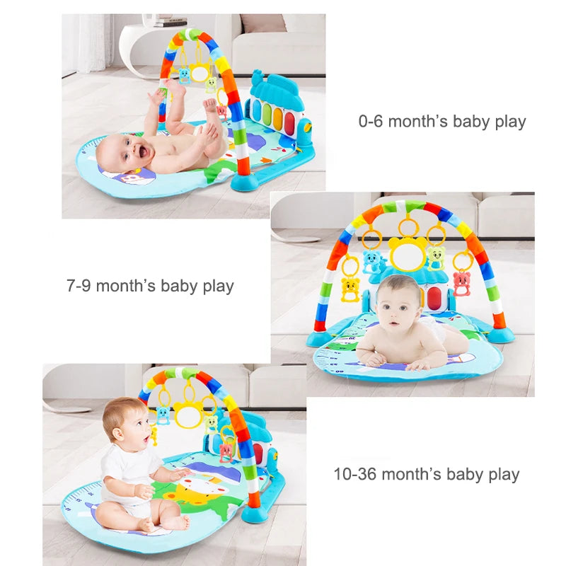 PlayTune™ Musical Baby Activity Gym – Piano Play Mat & Crawling Pad for Infants and Toddlers