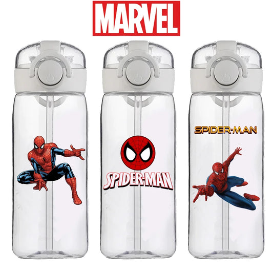 Marvel Spider-Man 400 ml Heat-Resistant Plastic Water Bottle for Kids – Large Capacity
