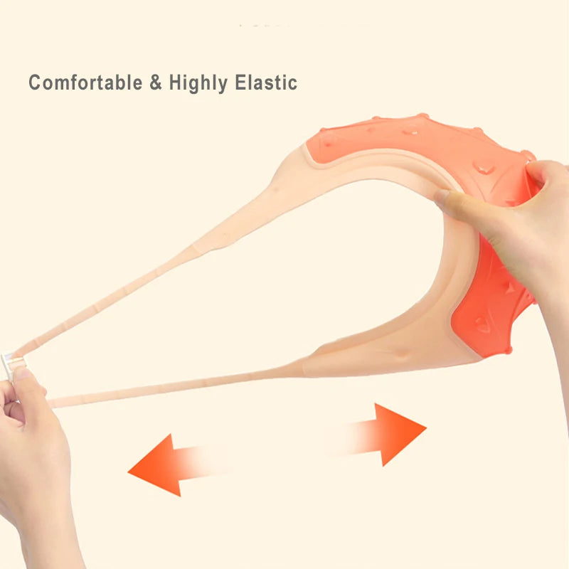 Adjustable Silicone Baby Shower Cap – Waterproof Shampoo Hat for Kids
