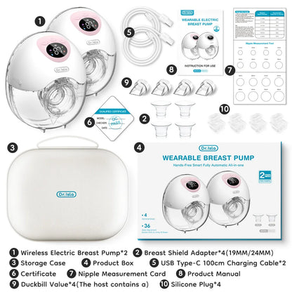 MAMIJOY™ Hands-Free Wearable Electric Breast Pump EB50 – 4 Modes & 36 Suction Levels, Silent & Leak-Proof