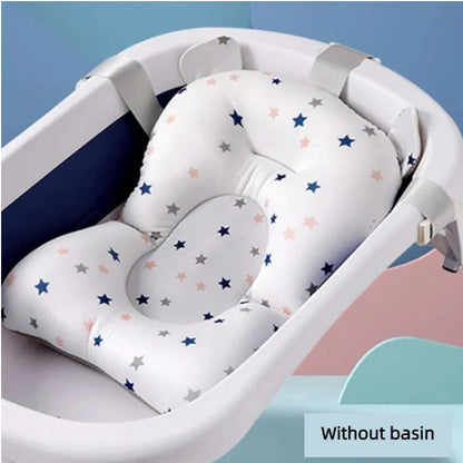 AquaSnug™ Baby Bath Seat Support Mat – Soft Anti-Slip Newborn Bathtub Pillow & Foldable Cushion Pad