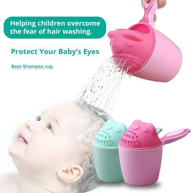 SplashEase™ Baby Shower Shampoo Cup – Cute Cartoon Kids Bathing Tool with Eye Protection